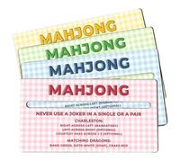 Trovalinee Mahjong Set di 4 Pezzi in Legno, Guida per Principianti a Giochi