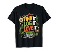 Trovalo Log It Love It Geocaching GPS Geocacher Maglietta