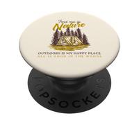 Trovami nella natura - All'aperto è il mio posto felice (Grafico) PopSockets PopGrip Adesivo