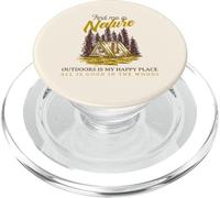 Trovami nella natura - All'aperto è il mio posto felice (Grafico) PopSockets PopGrip per MagSafe
