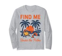 Trovami sotto le palme Sunset Beach Chill Vacation Maglia a Manica