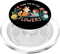 Trovami tra i fiori volpe bambino giocoso fiori selvatici giardino PopSockets PopGrip per MagSafe