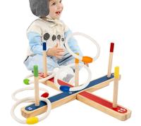 Trow Hoop Game - Classic Ring Set, Target Practice Toy | Anelli di design del cerchio colorato, tema del cortile per esterni, costruttore di coordinamento per gli occhi per la mano, kit di attivi