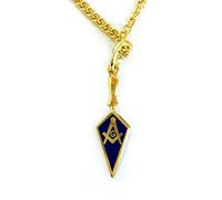 Trowel Masonic Freemason Tool Masonry Square Compass oro finito pendente W/catena
