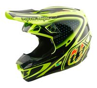 Troy Lee Designs SE5 Polycarbonate MIPS The Line Casco da motocross, Giallo/nero neon, Taglia XXL (62/63)