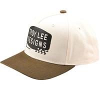 Troy Lee Designs Curved Stamp Cappellino snapback, bianco-verde per maschi