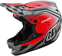 Troy Lee Designs D4 Carbon MIPS SRAM Casco da discesa, nero-grigio-rosso, taglia XL per maschi