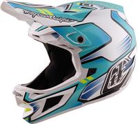Troy Lee Designs D4 Composite Downhill Helmet Blu L Crest Real Teal