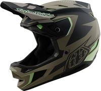 Troy Lee Designs D4 Mips Optic Elmo da discesa in composito, nero-verde-marrone, taglia XL per maschi