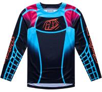 Troy Lee Designs GP Pro Framework, maglia giovanile S male Nero/Azzurro/Fucsia