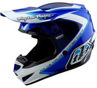 Troy Lee Designs GP Shutter, casco da motocross per giovani L male Blu Scuro/Blu/Bianco