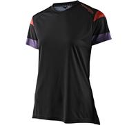 Troy Lee Designs Lilium Rugby Maglia da donna per bicicletta a maniche corte, nero-multicolore, taglia S per donne