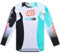 Troy Lee Designs SE Pro Sever Maglia Motocross, nero-bianco-turchese, taglia M per maschi