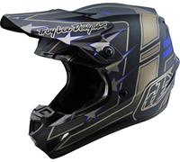 Troy Lee Designs SE4 Polyacrylite Flagstaff MIPS Casco da motocross, nero-oro, taglia XL per maschi