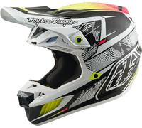 Troy Lee Designs SE5 Carbon MIPS Lined Up Casco da motocross, Bianco, Taglia XL (60/61)