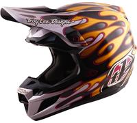 Troy Lee Designs SE5 Carbon MIPS Overspray Casco da motocross, oro/nero, Taglia XL (60/61)