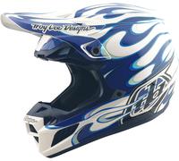 Troy Lee Designs SE5 Composite Torched, casco da motocross L female Bianco/Blu Scuro/Azzurro