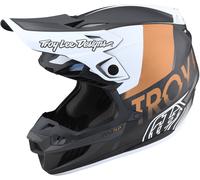 Troy Lee Designs SE5 MIPS Carbon Qualifier Casco Motocross, bianco-bronzo, taglia 2XL per maschi