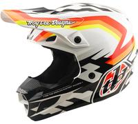 Troy Lee Designs SE5 Polycarbonate MIPS Dash Casco da motocross, Arancione/bianco, Taglia XL (60/61)