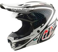 Troy Lee Designs SE5 Polycarbonate MIPS The Line Casco da motocross, Bianco/nero, Taglia S (55/56)