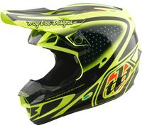 Troy Lee Designs SE5 Polycarbonate MIPS The Line Casco da motocross, Giallo/nero neon, Taglia S (55/56)