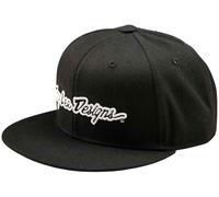 Troy Lee Designs Flat Bill Signature Cappellino snapback, nero per maschi
