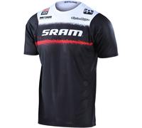 Troy Lee Designs Skyline Air SRAM Roost Maglia da bicicletta a maniche corte, nero-bianco-rosso, taglia L per maschi