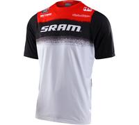 Troy Lee Designs Skyline Air SRAM Roost Maglia da bicicletta a maniche corte, nero-bianco-rosso, taglia 2XL per maschi