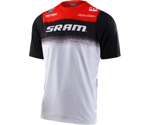 Troy Lee Designs Skyline Air SRAM Roost Maglia da bicicletta a maniche corte, nero-bianco-rosso, taglia XL per maschi