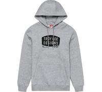 Troy Lee Designs Stamp, felpa con cappuccio XL male Grigio Chiaro/Nero