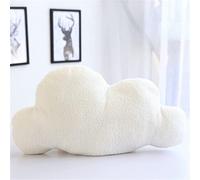 TROYSINC Cuscino a forma di nuvole, in peluche, decorativo, in tessuto, per compleanno, per bambini, per la cameretta dei bambini, per la casa, la camera da letto (bianco, 38 x 22 cm)