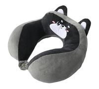 TROYSINC Cuscino da viaggio con animali dei cartoni animati, da viaggio, per bambini e adulti, per sedia da aereo, casa e ufficio (Husky)