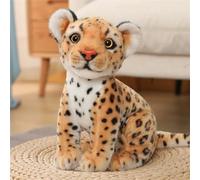 TROYSINC Leopard peluche leopardato per bambini, simpatico leopardo, giocattolo per bambini, regalo (32 cm, marrone)