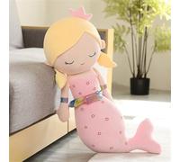 TROYSINC Mermaid peluche a forma di sirena, per ragazze, simpatica sirena, giocattolo per bambini, regalo (40 cm, rosa)