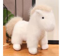 TROYSINC Peluche a forma di cavallo, per ragazze, ragazzi e bambini, per coccolare e giocare, regalo (23 cm, bianco)