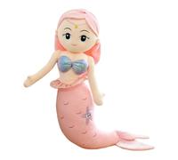 TROYSINC Peluche a forma di sirena, per ragazze, simpatica sirena, giocattolo per bambini, idea regalo (60 cm, rosa)