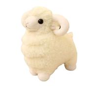 TROYSINC Peluche di pecora morbido con forma carina, ideale come cuscino, decorazione per la cameretta dei bambini e regalo per ragazze (25 cm, bianco)