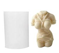 TROYSINC Stampo in silicone da donna, per decorazioni fai da te, in silicone 3D, a forma di candela 3D, per il corpo, per il collo, fai da te, in silicone, decorazione artistica, artigianato (B)