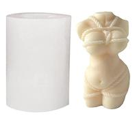 TROYSINC Stampo in silicone da donna, per decorazioni fai da te, in silicone 3D, a forma di candela 3D, per il corpo, per il collo, fai da te, in silicone, decorazione per l'artigianato (A)