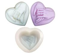 TROYSINC - Stampo in silicone per candele a forma di cuore, romantico, stampo in silicone per candele a forma di cuore per San Valentino, per fai da te, sapone, candele, cioccolato, decorazione della