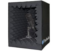 TroyStudio Cabina vocale portatile, scudo isolante pieghevole per microfono, registrazione musicale, scatola fonoassorbente per l'eco, per scrivania e supporto, filtro riflettente con schiuma densa