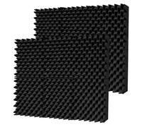 TroyStudio Pannelli in schiuma acustica spessa, 30,5 x 30,5 x 7,6 cm 12 pezzi schiuma fonoassorbente a banda larga, Piastrella di imbottitura insonorizzata densa, Assorbitore di schiuma per studio di