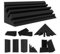 TroyStudio Trappole periodiche per basso - 10 x 10 x 30 cm in schiuma acustica da studio densa, per basso acustico, per ridurre l'eco riverbero, per il trattamento acustico, per la casa, l'ufficio e lo studio di registrazione