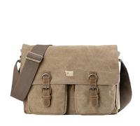 Troop London TRP0210 Classic Canvas Messenger Bag - Brown