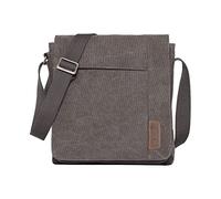 TRP0219 Troop London Classic Canvas Across Body Bag - Charcoal