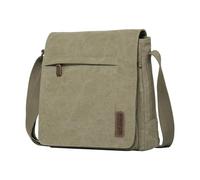 TRP0219 Troop London Classic Canvas Across Body Bag - Khaki