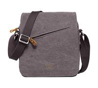 TRP0238 Troop London Classic Canvas Across Body Bag - Charcoal