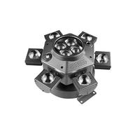 TRPLFGHZ Luci da palco a LED, LED 10X10W 6 Testa Mobile Fascio Luce Stroboscopica RG da Palco a Colori Completo Rotante Disco Party Bar per la festa di matrimonio