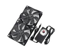 TRPLFGHZ Ventola di scarico, Ventola Di Raffreddamento Da 120 Mm 3000 Giri/min Con Controller 12 Cm V Btc Telaio A Macchina Workstation Radiatore Del Server per scantinati, officine(2 Fan)