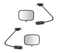 TRQ 2 pezzi Driver and Passenger Side Mirror Assembly Set Manual Adjustment Non-Heated No Memory Black Compatible with 1987-1991 Ford F-150 FO1320101 FO1321101